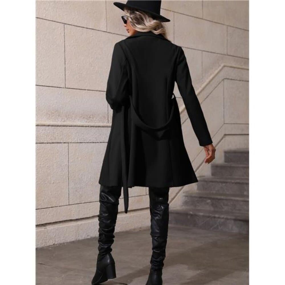 Clasi Double Breasted Belted Overcoat Fall Winter Cloth For Women