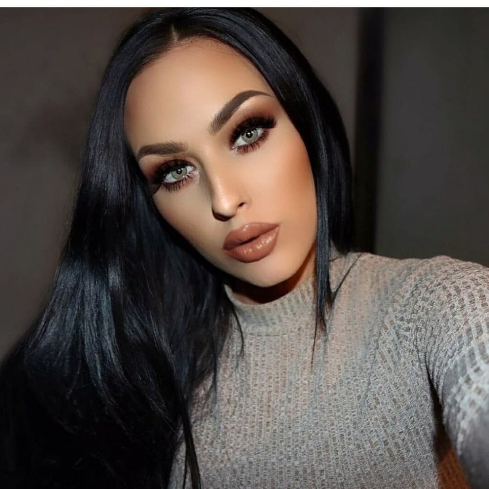 Black Straight Beauty LaceFront Wig Wig 22-24inche