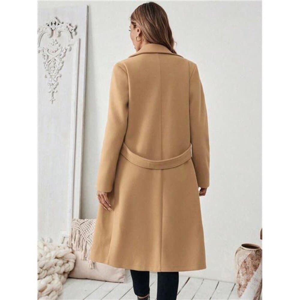 Women's Solid Color Front Button Long Sleeve Pocket Casual Jacket