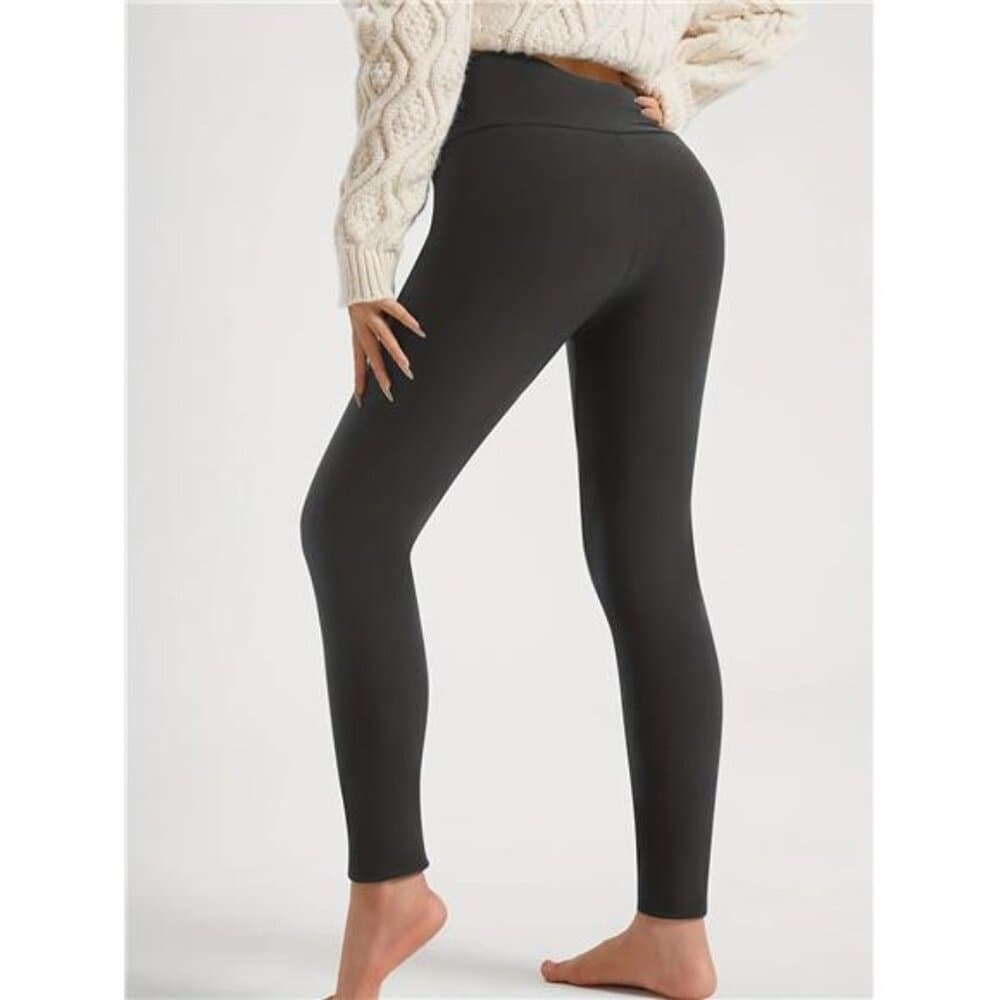 Winter Warm Thickened Long Leggings, Casual High-Waisted Stretch Fashion