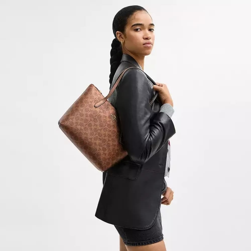 Coach Tan Signature Tote Bag