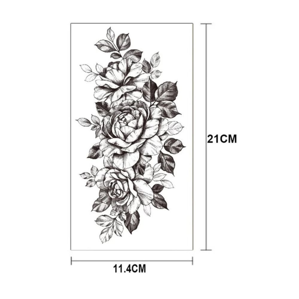 Rose Temporary Tattoo Waterproof