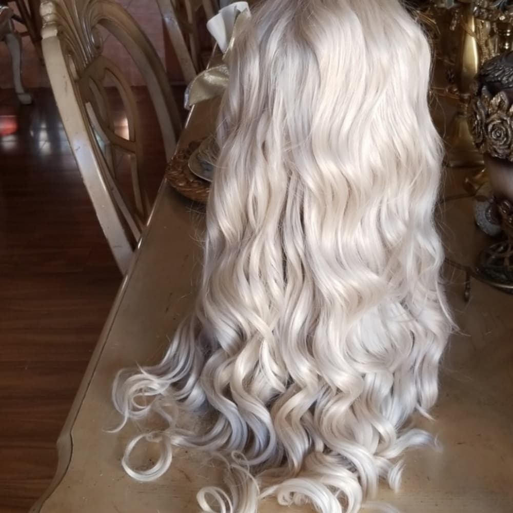 White Silver Blonde Lace Front Wig