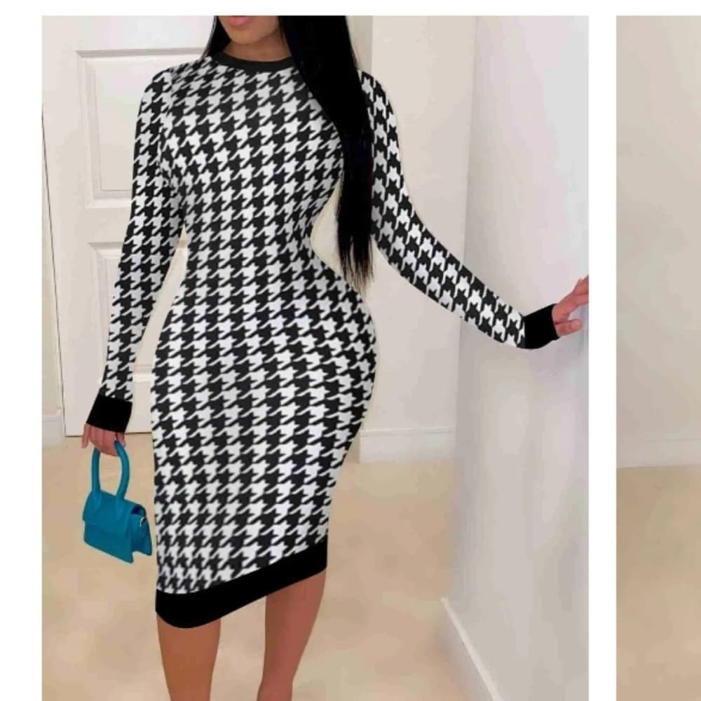Long Sleeve Round Neck Dress