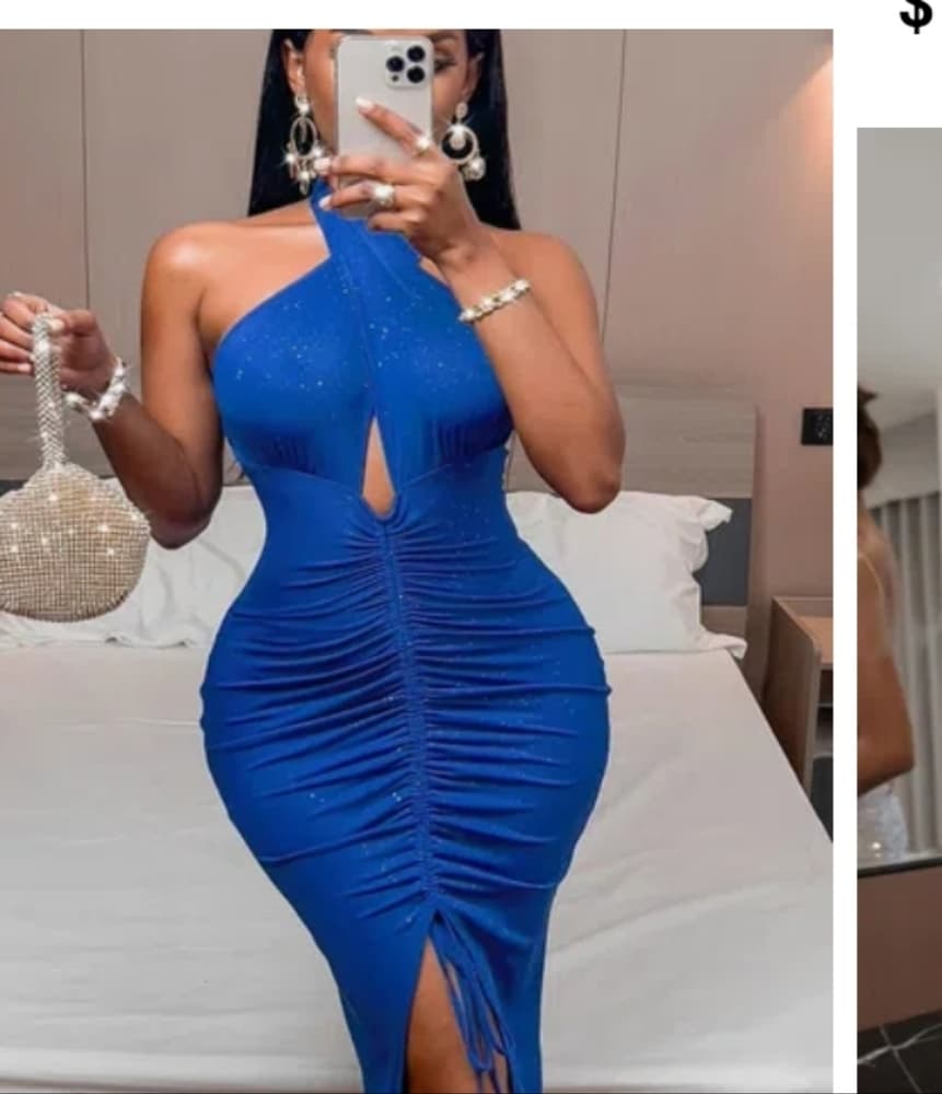 Beautiful Blue Jawstring Dress