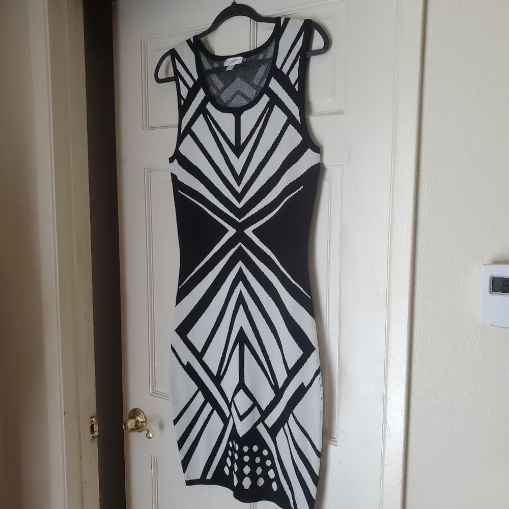 Black White Bisou Bisou Dress
