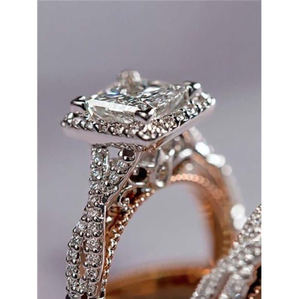 Cubic Zirconia Decor Ring 3pcs/set