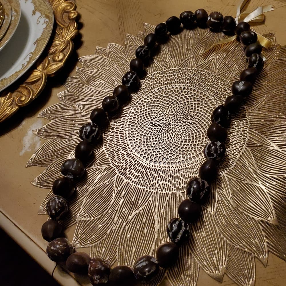 Dark Brown Ball Necklace