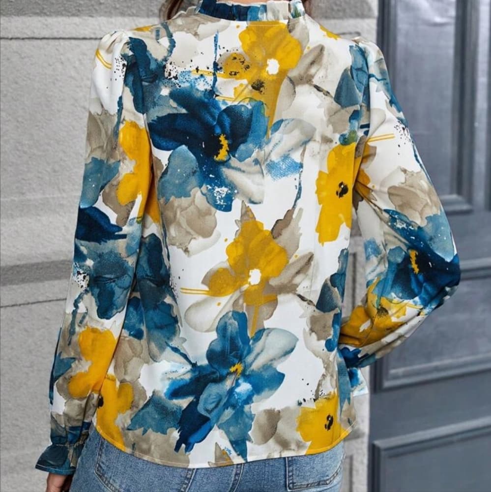 Beautuful Yellow Blue Top