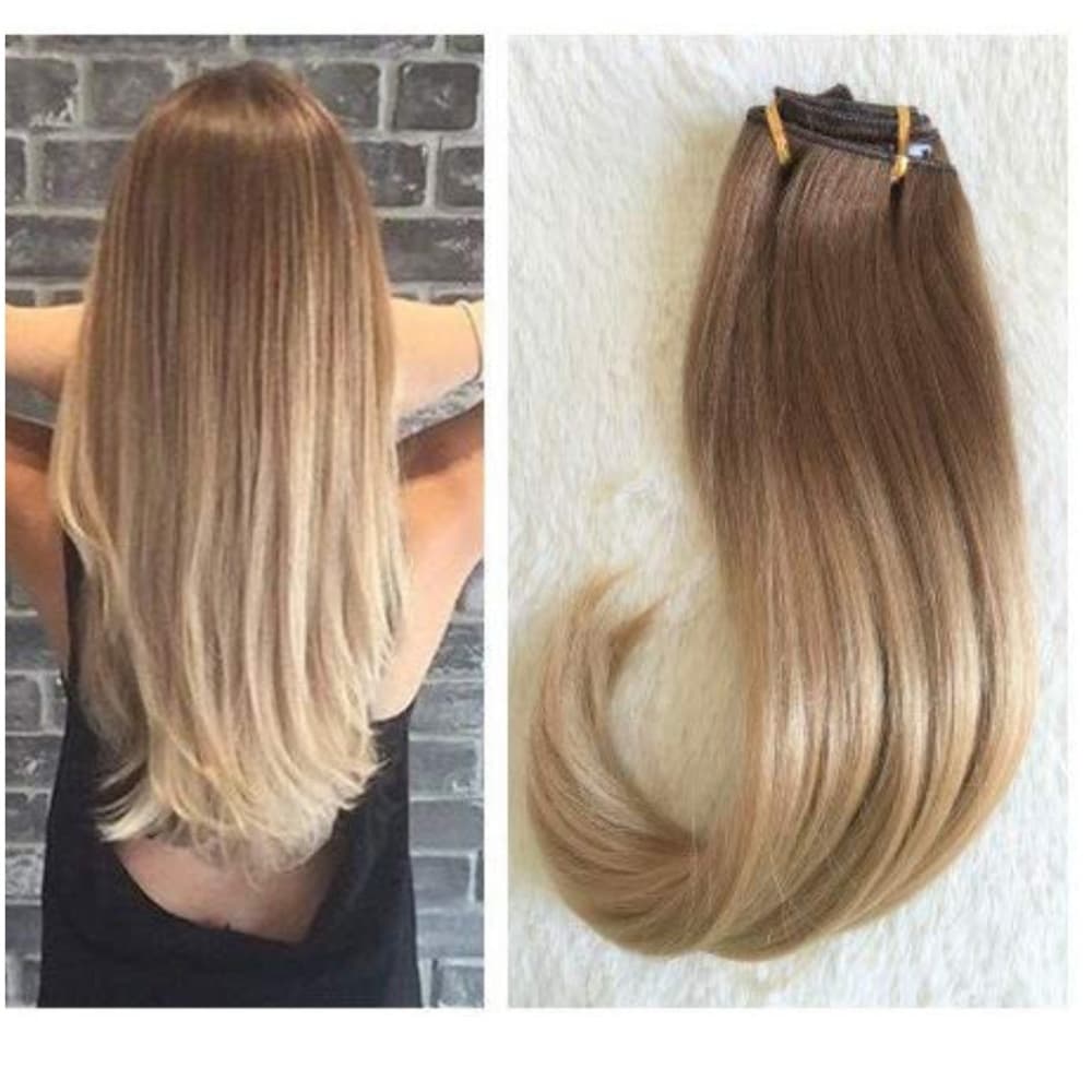 Ombre Blonde Full Head Clip in Extension