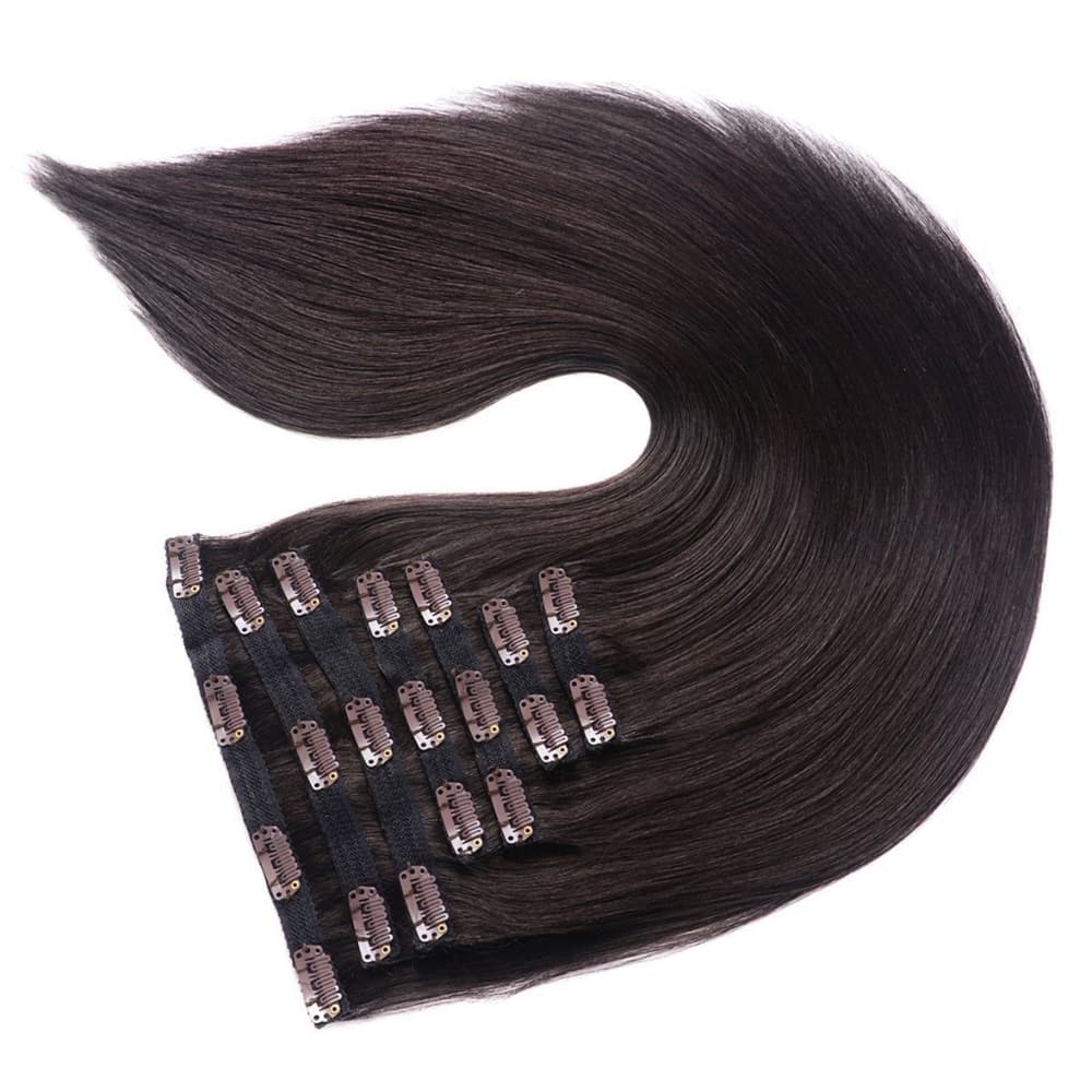 Dark Brown Full Head Clip in Extension