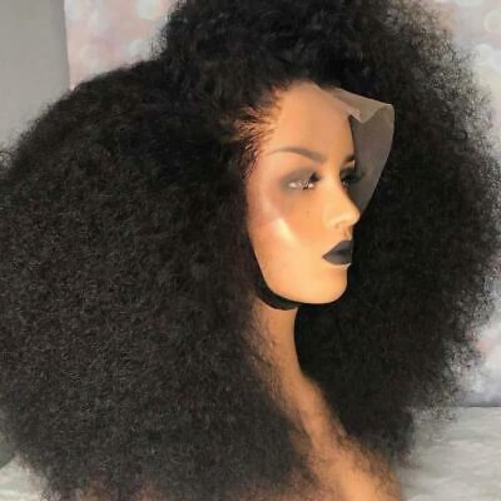 Black Curly Human Hair Wig
