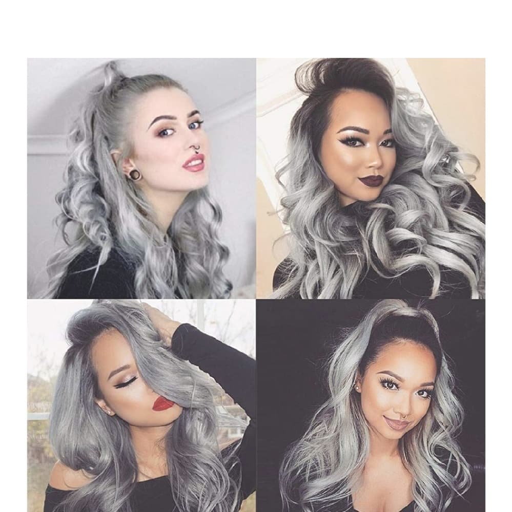Dark Gray Full Head clip in Extension