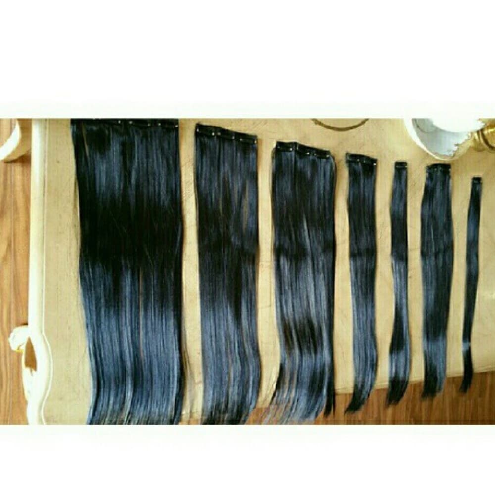 Black Full Head clip in Extension
