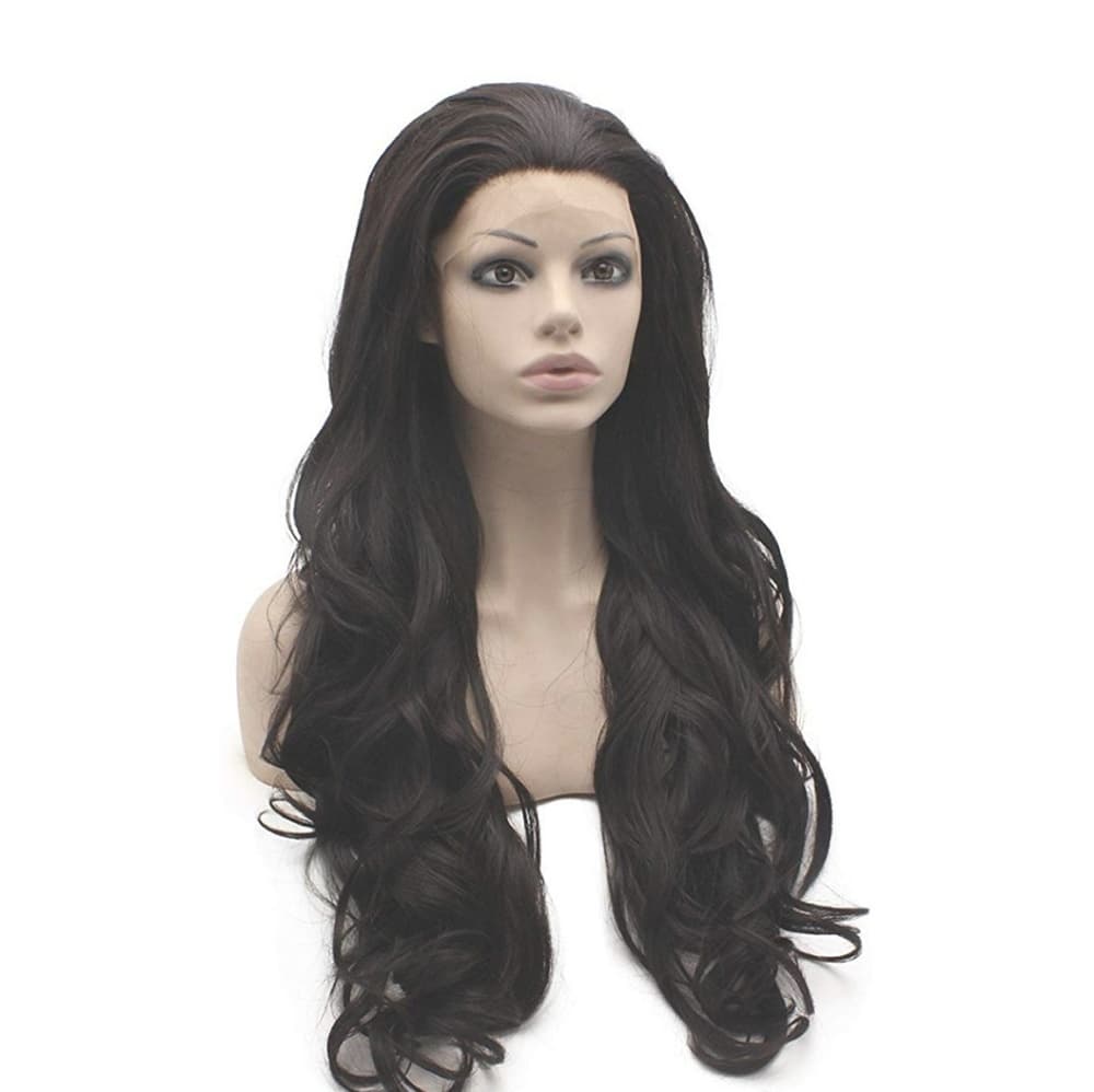 Dark Brown Wavy Lace Front Wig