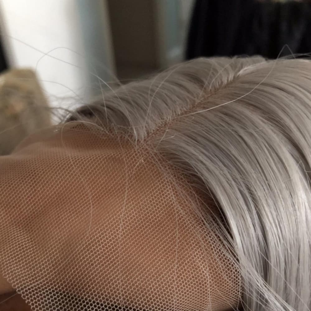 Gray Ash Blonde Lace Front Wig