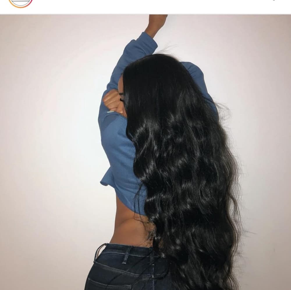 Black Wavy Long Lace Front Wig