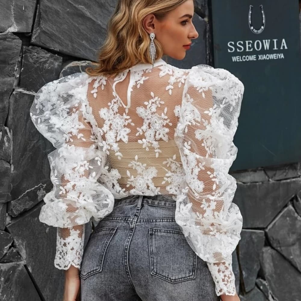 Beautiful White Bazar Tie Top