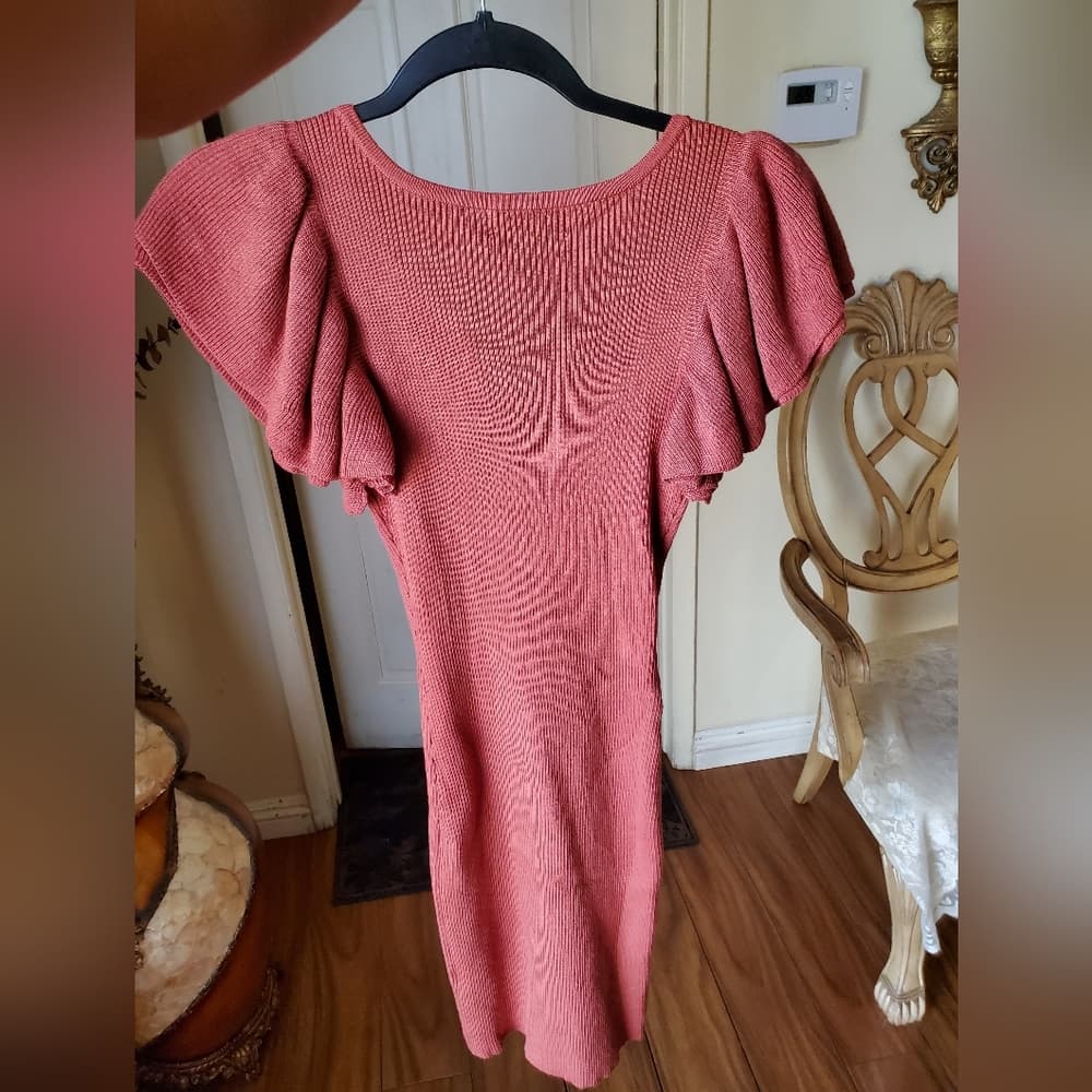 Peach Red Bodycon Dress