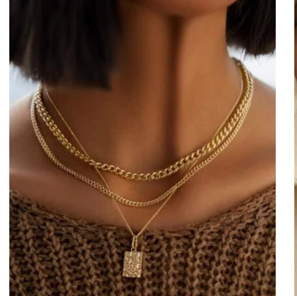 Geo Charm Layered Necklace