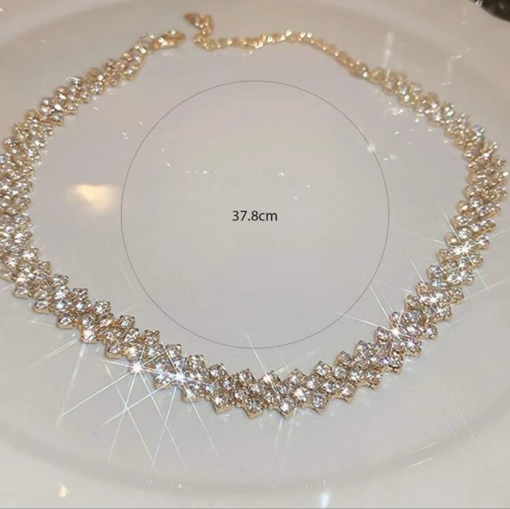 Rhinestone Decor Necklace