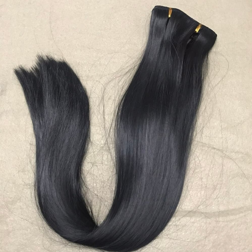 Black Full Head clip in Extension