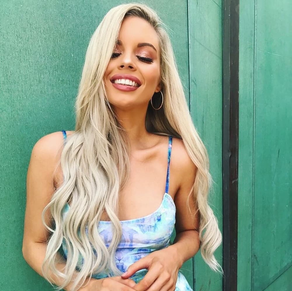 White Blonde Wavy Lace Front Wig