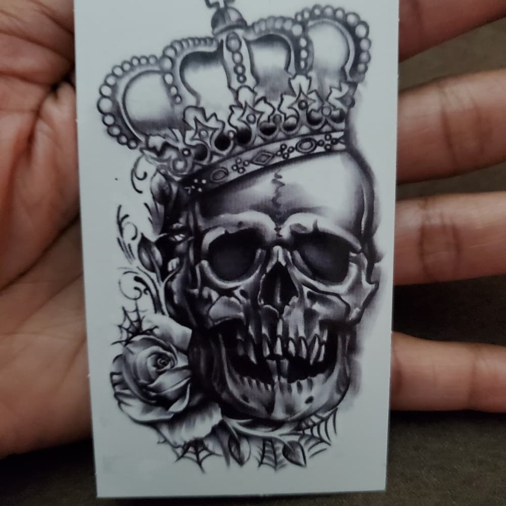 Skull Temporary Tattoo Waterproof
