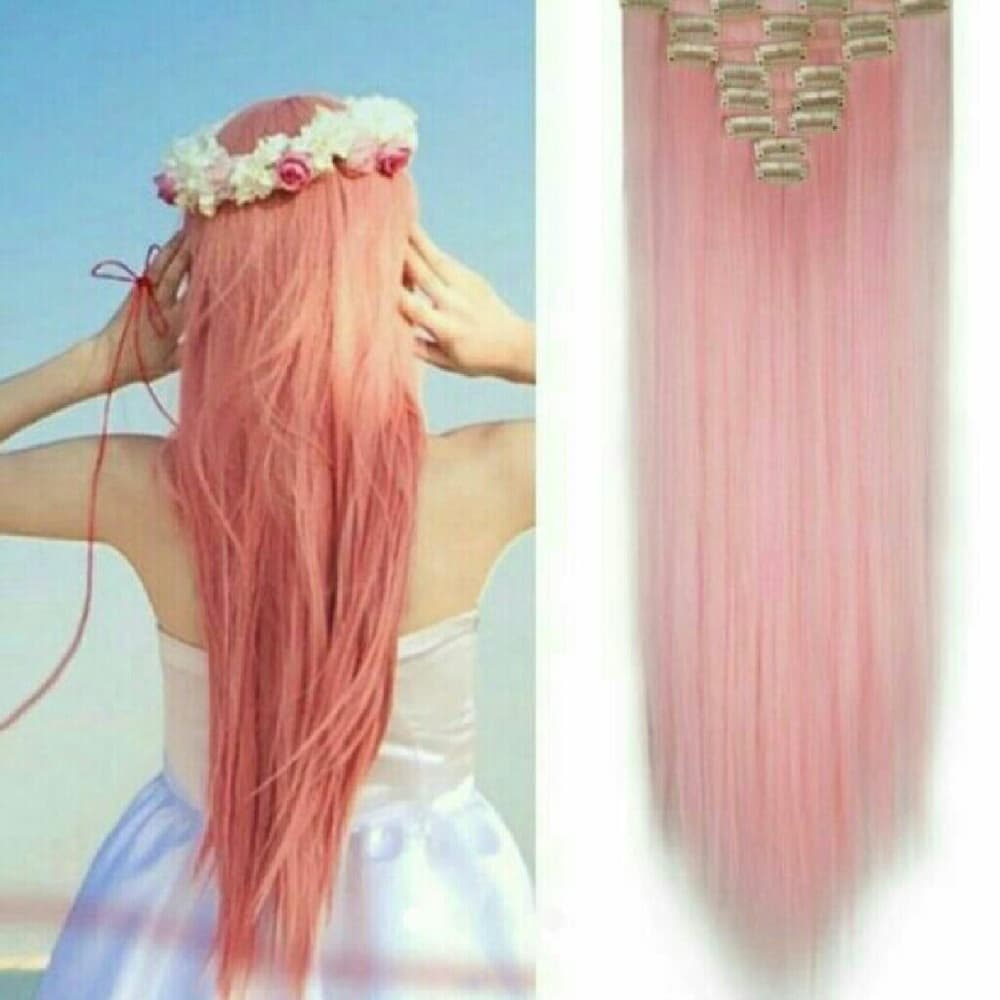 Pink Full Head Clip in Extension