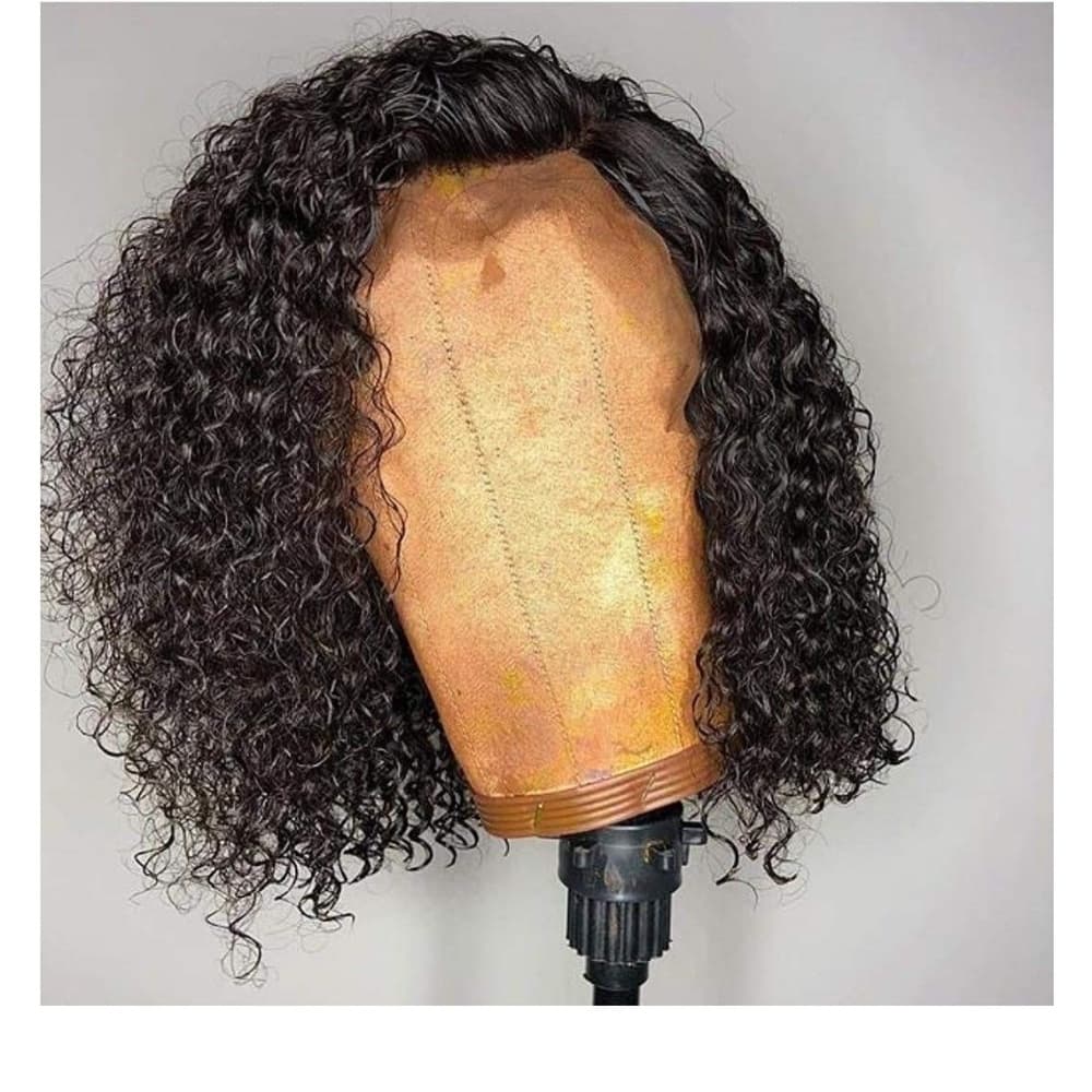Unprocessed Pre Plucked Curly Lace Wig 12 inch