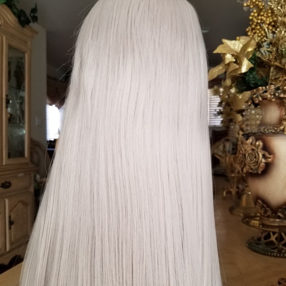 Ash Blonde White Lace Front Wig 22-24 inches!!