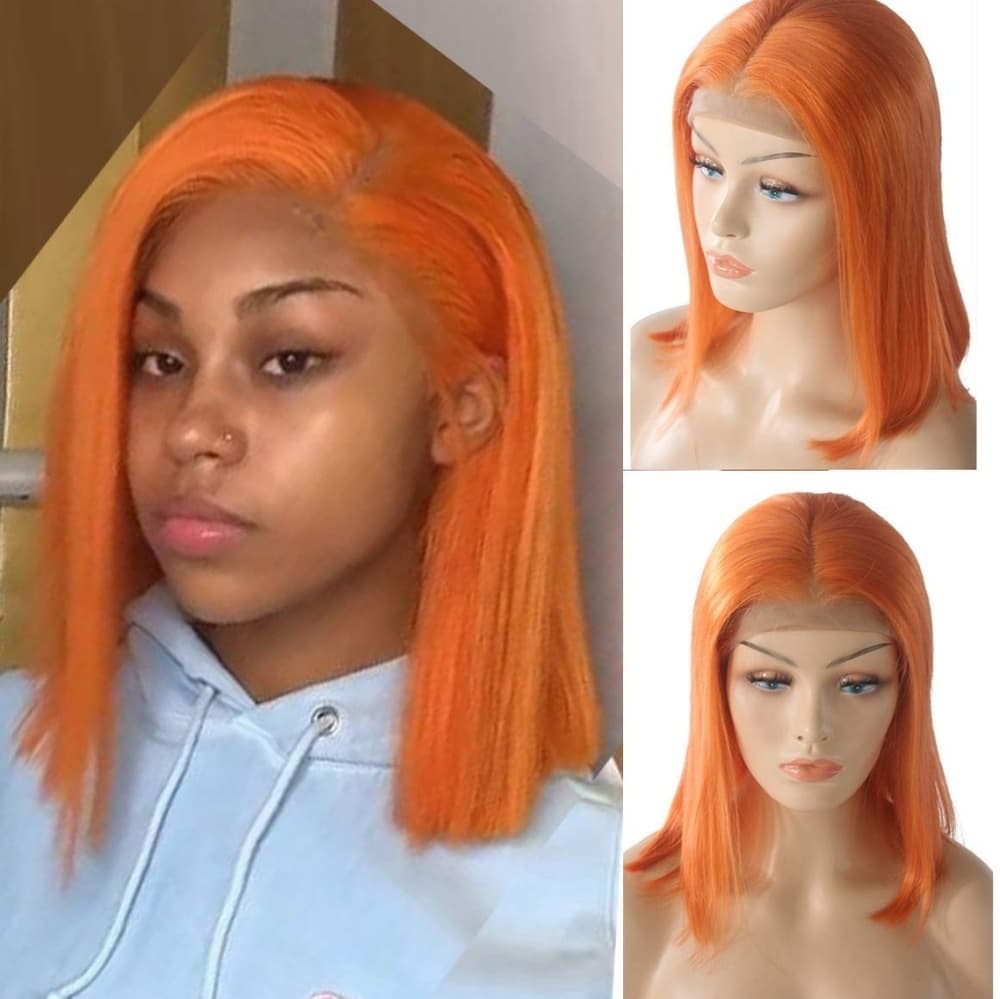 Orange Beauty Bob Wig 8-10 inches