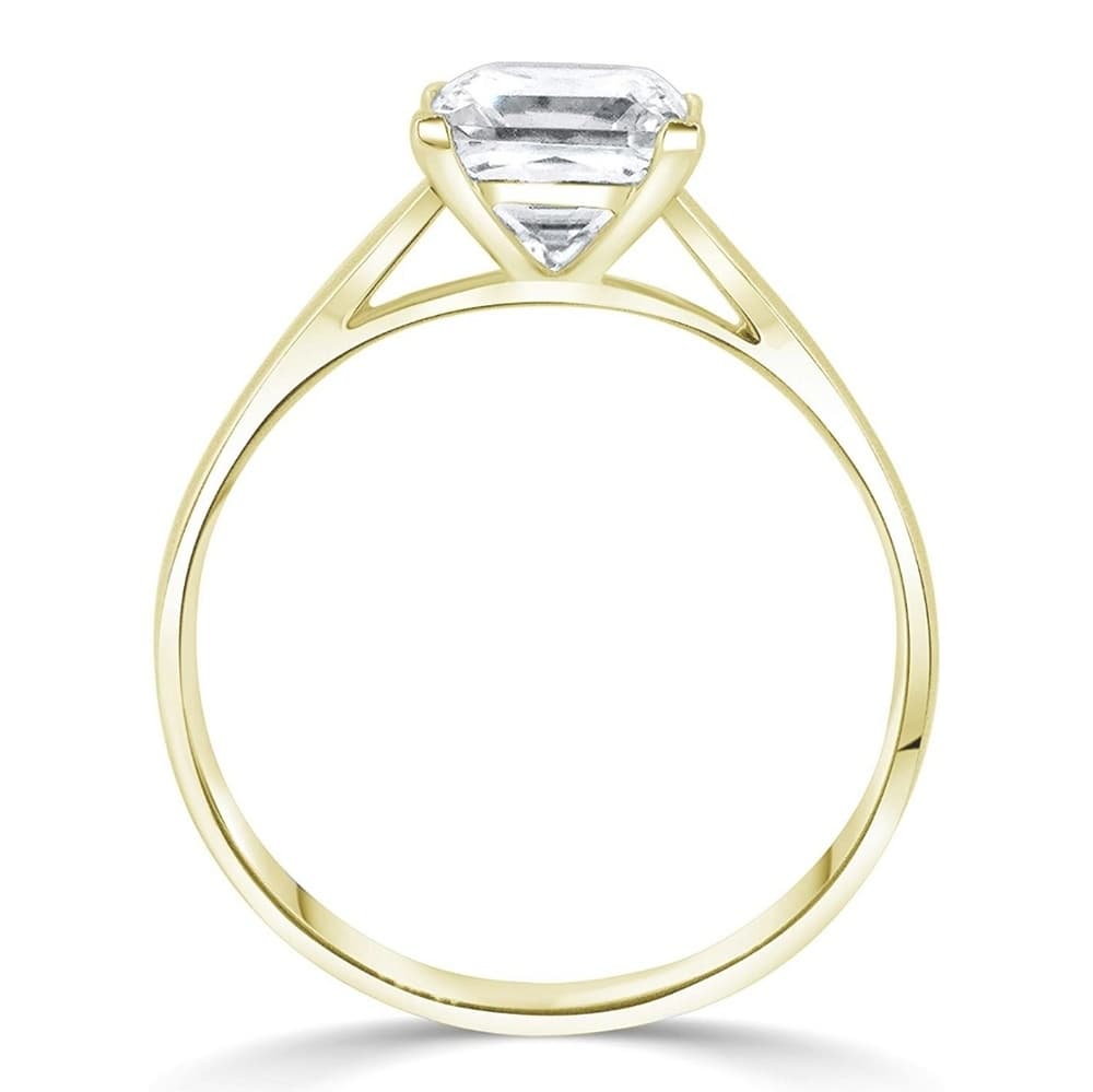 14k Gold Solitair Princess Cut Ring