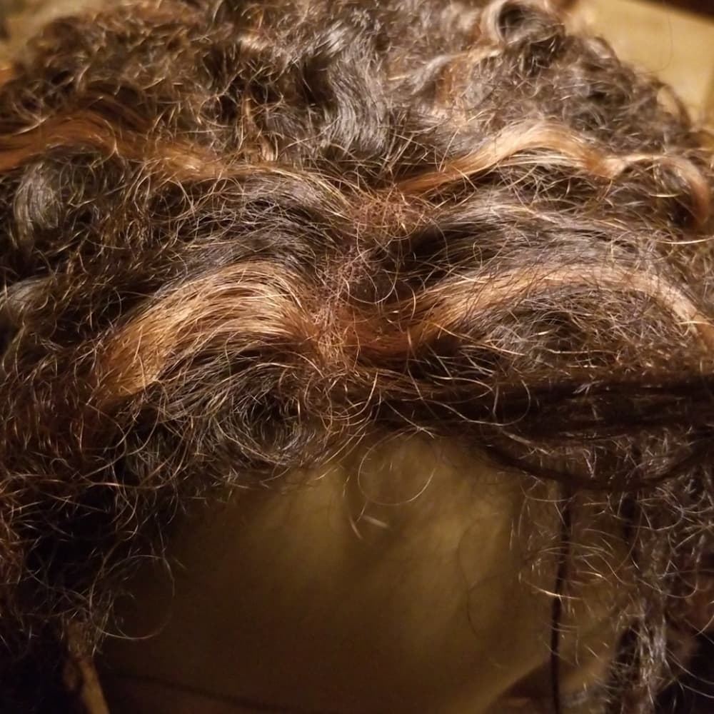 Used Curly lace Front Wig #1b/30