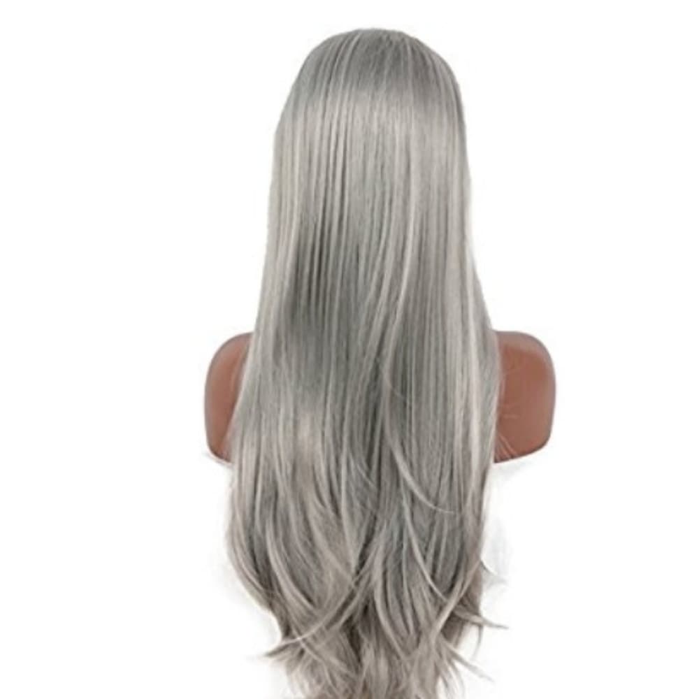 Dark Gray Straight Beauty Lace Front Wig