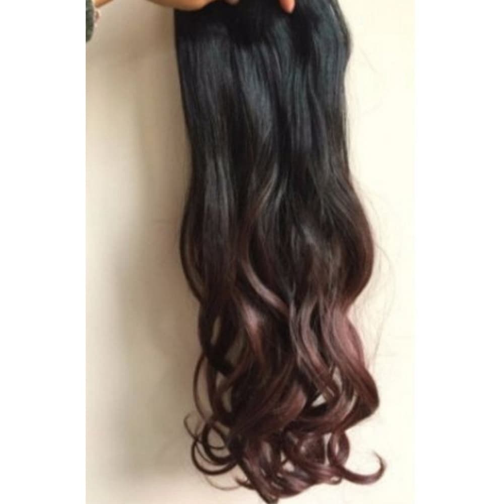 Black to Brown Full Head Clip in Extension
