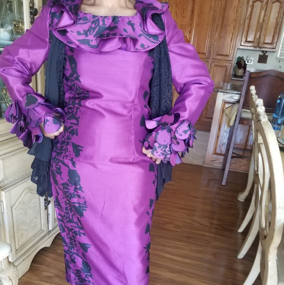 Purple Flower Beauty Dress Size 8