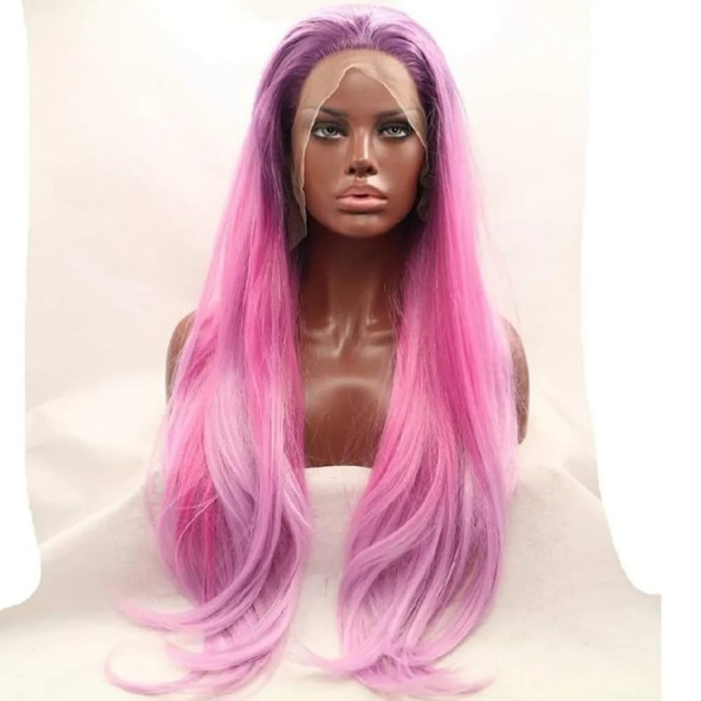 Purple Pink Ombre Lace Front Wig