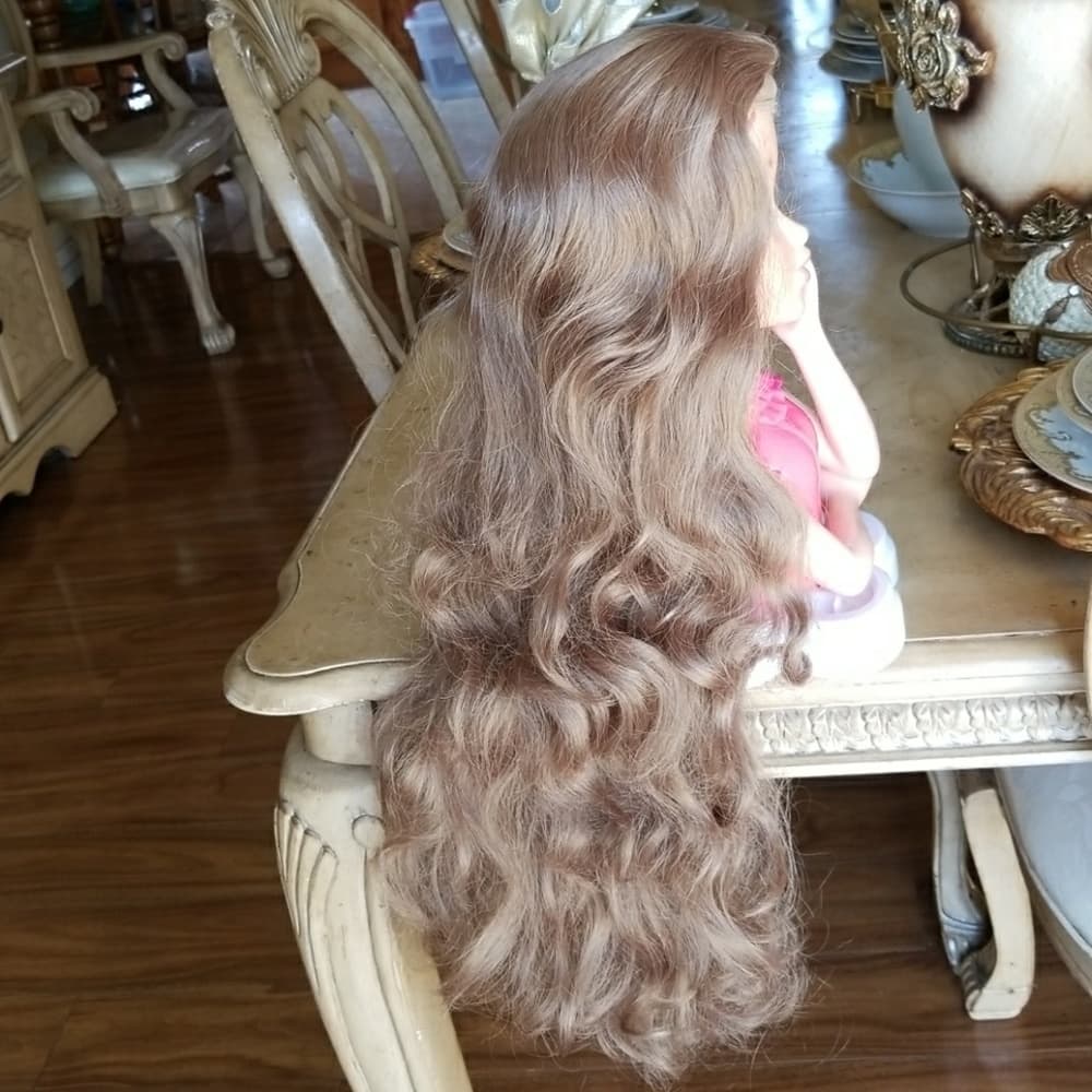 Blondish Golden Brown Showgirl Wig 20-24 inches