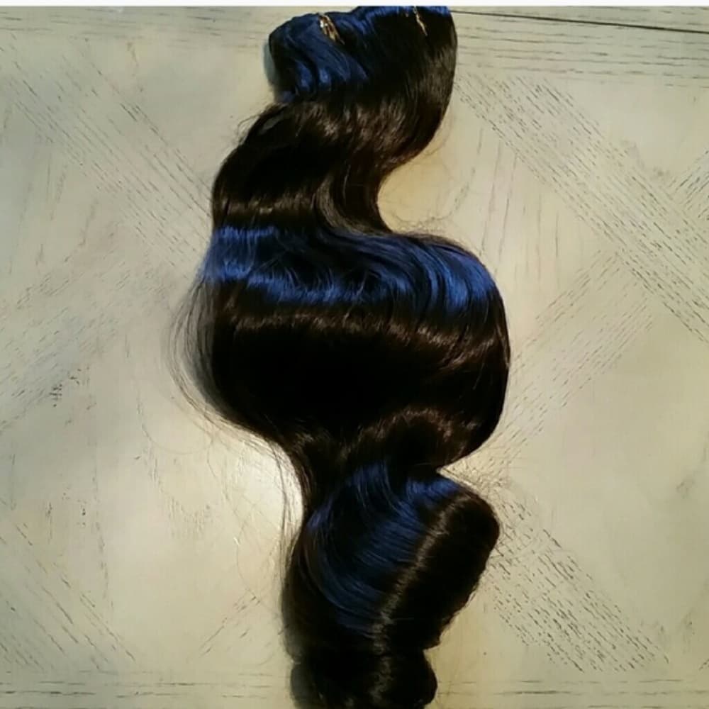 Dark Brown Wavy Full Head clip in Extension