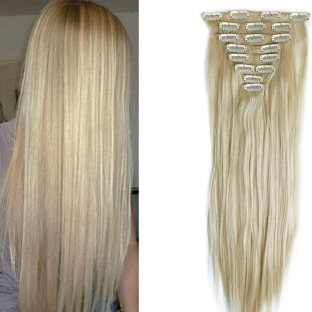 Bleach Blonde Full Head clip in Extension #613