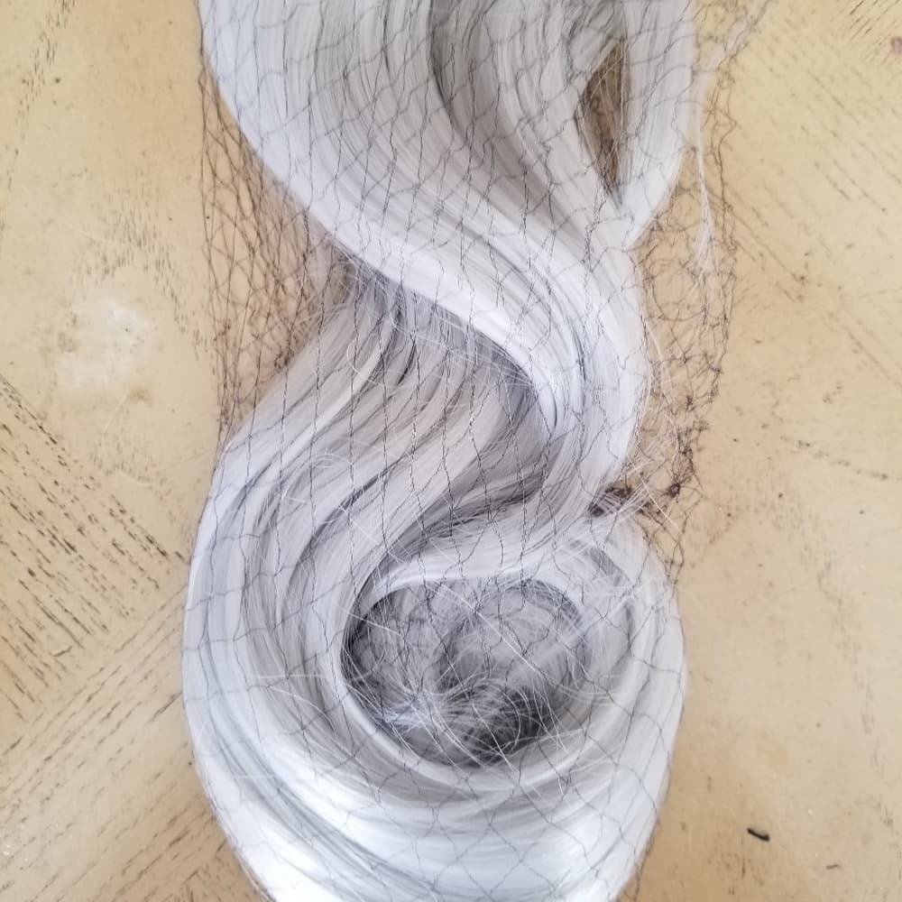 Gray Full Head Clip In Extension