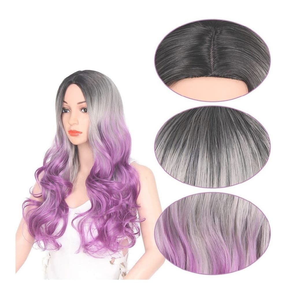 Ombre Purple Beauty Wavy Wig