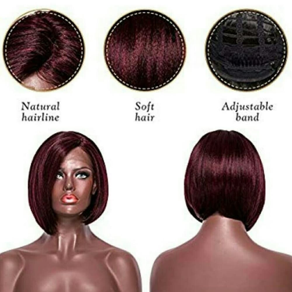 Dark Burgundy Lace Front Wig
