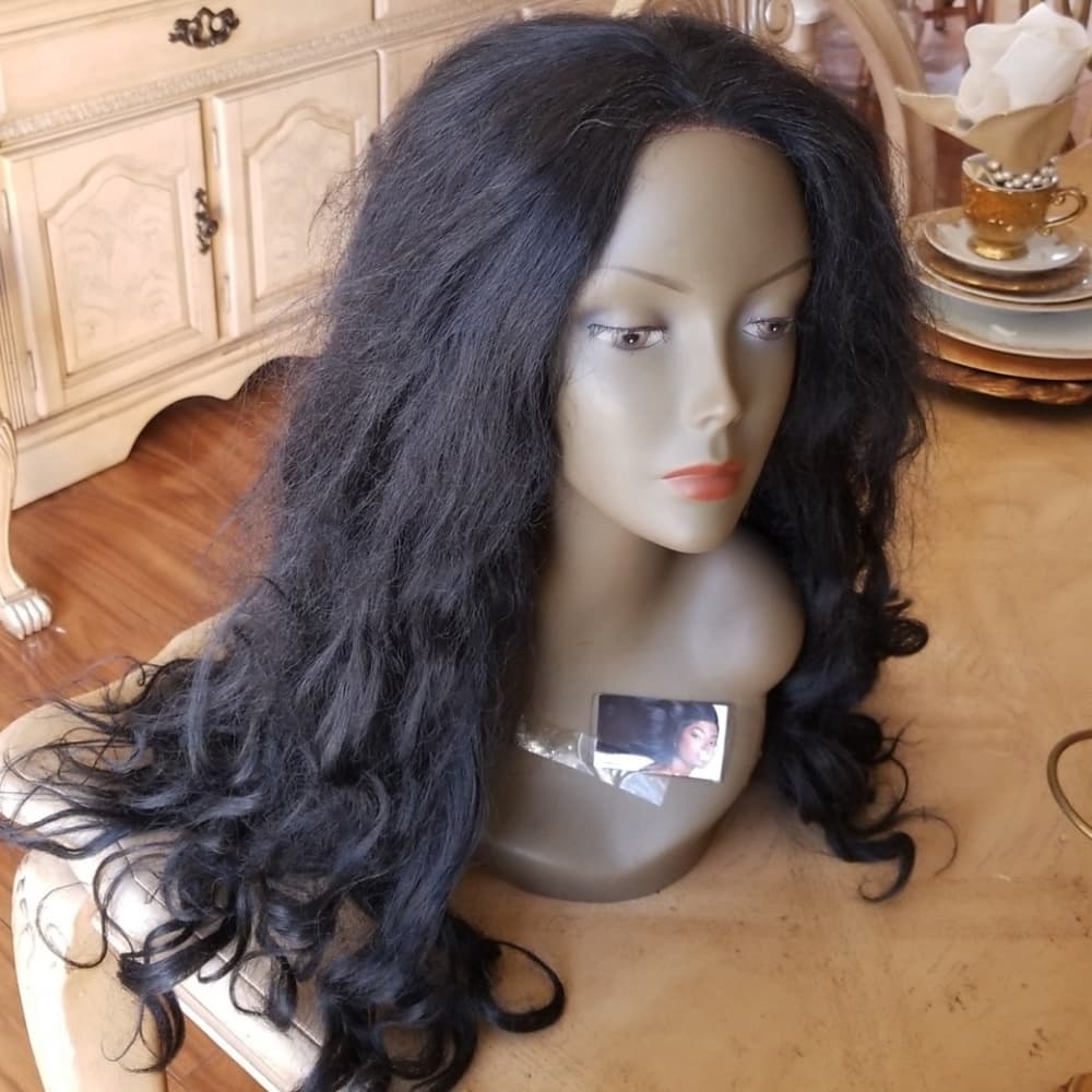 Straight Yaki Body Wave Lace Front Wig