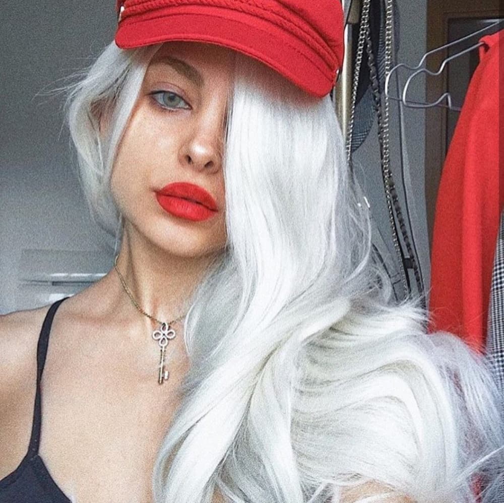 White Gray Beauty Lace Front Wig
