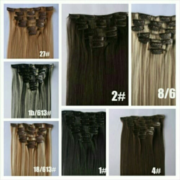 Full Head Clip In Extension-Pick your color!!