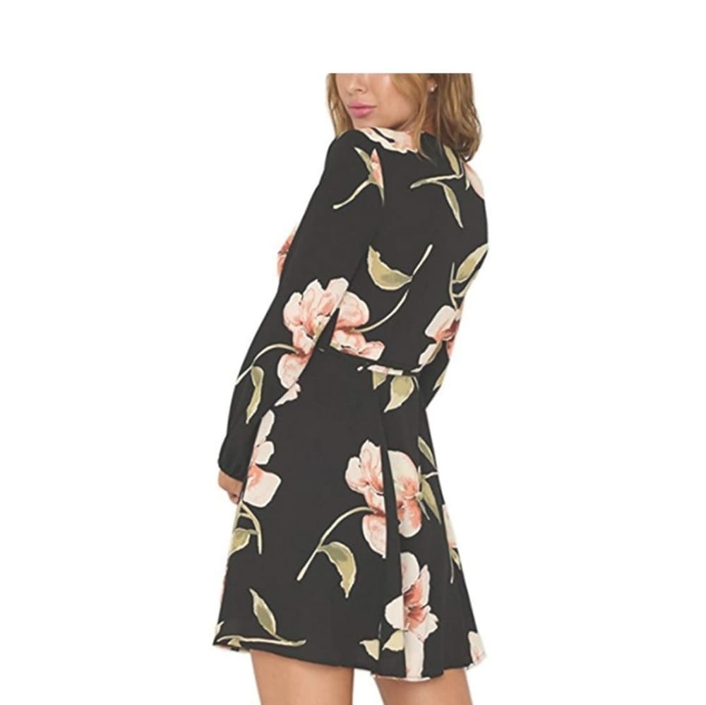 Black Flower Beauty Dress