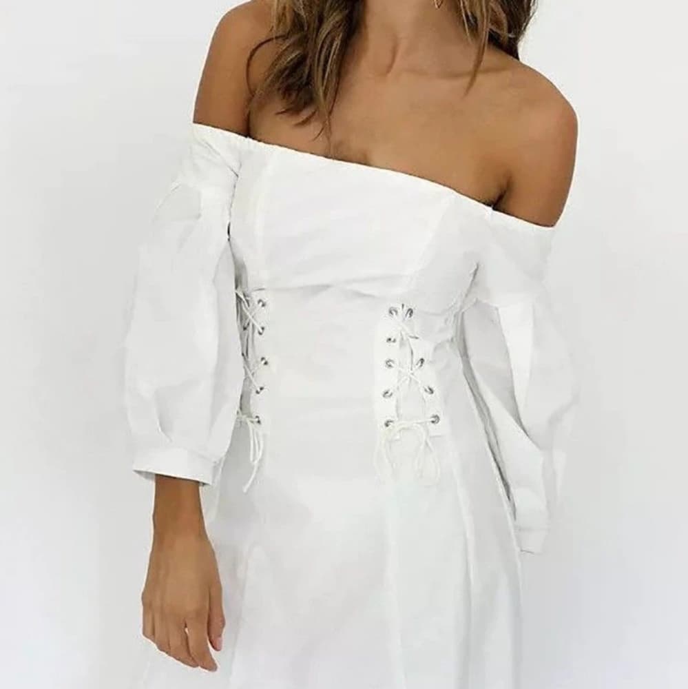 White Beauty Off Shoulder Dress
