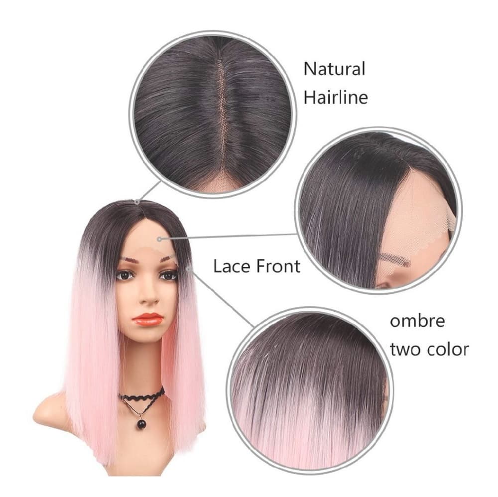 Ombre Pink Beauty Lace Front Wig